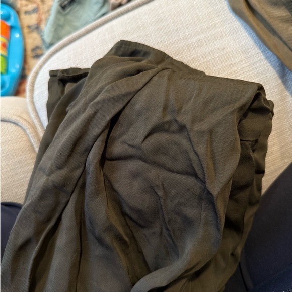 Zara Maxi Dress Dark Olive Green Batwing Sleeve - Picture 15 of 15